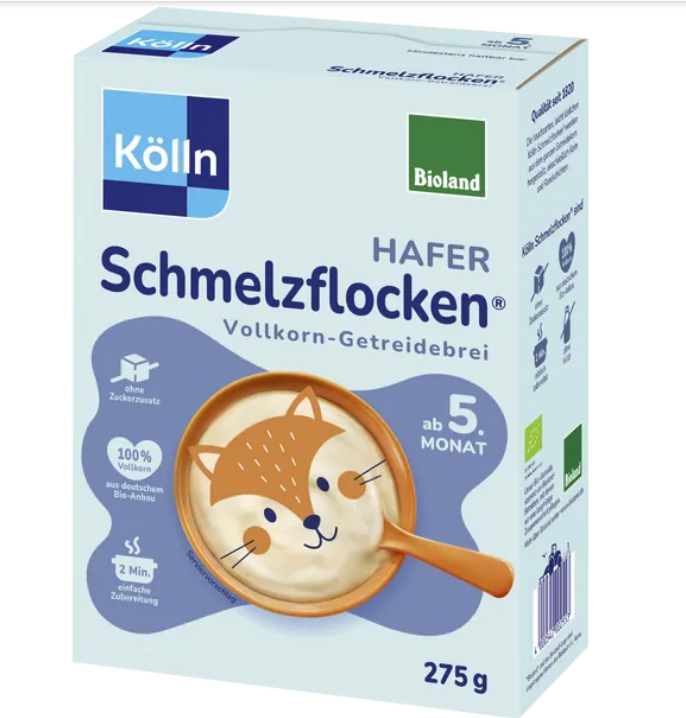 【rossmann】Bio Hafer Schmelzflocken Vollkorn-Getreidebrei ab 5. Monat 