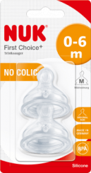 【dm】Trinksauger First Choice+ Silikon, Gr. M (Milch), 0-6 Monate, 2 St