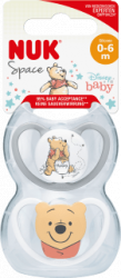 【dm】Schnuller Space Disney Silikon, grau/weiß, Gr.1, 0-6 Monate, 2 St