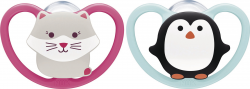 【rossmann】Beruhigungssauger Space Silikon Katze & Pinguin 18-36 Monate