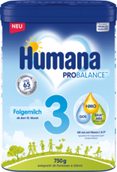 【dm】Humana Folgemilch 3 ab dem 10. Monat, 0,75 kg